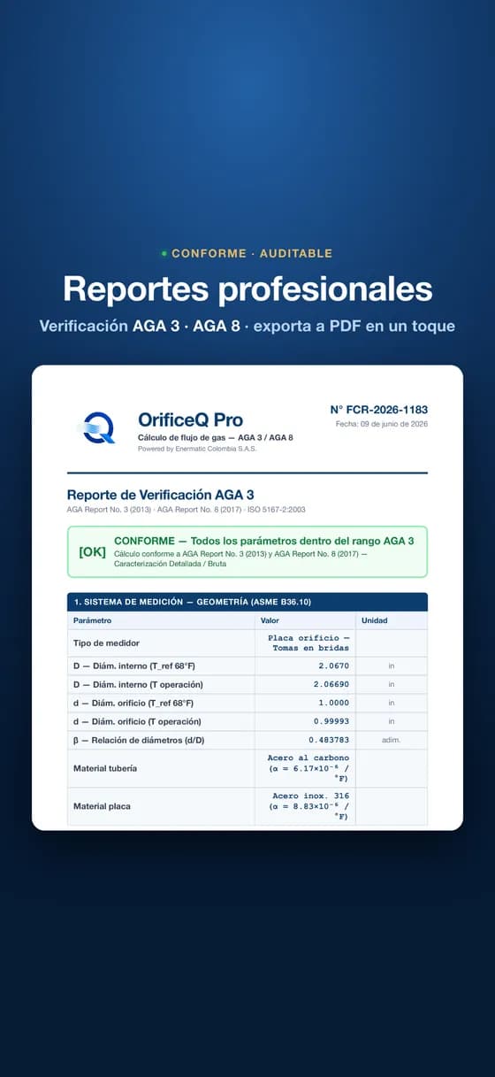 Reporte de verificación AGA-3 en PDF